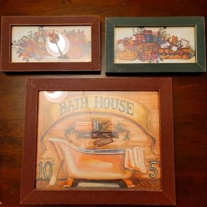 3 piece decorative bath house pictures